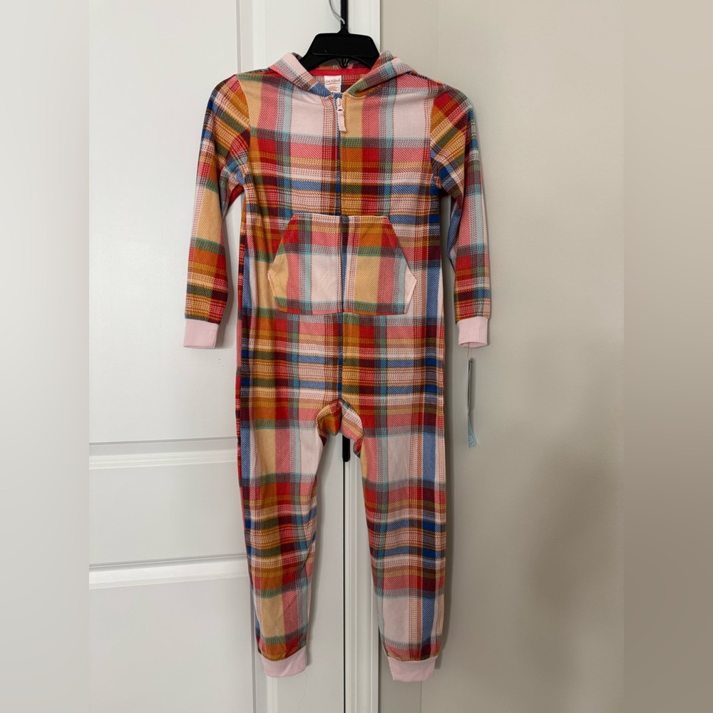 Cat & Jack Plaid Kids One Piece Pajama